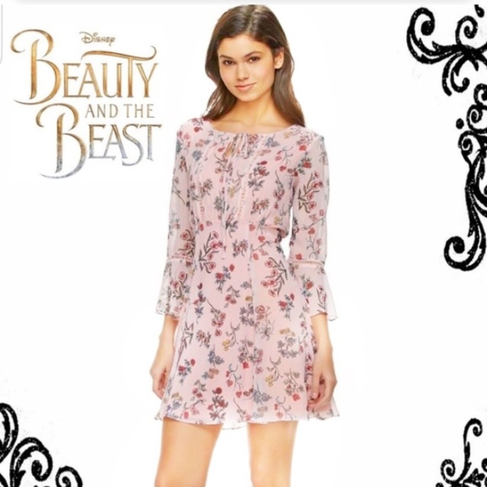 Disney Beauty and the Beast Pink Floral Dress
